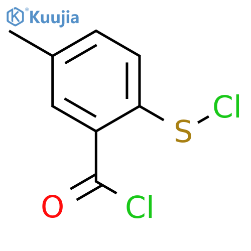 Benzoyl chloride, 2-(chlorothio)-5-methyl- structure