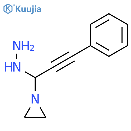 AZIRIDINE, 1-(1-HYDRAZINO-3-PHENYL-2-PROPYNYL)- structure