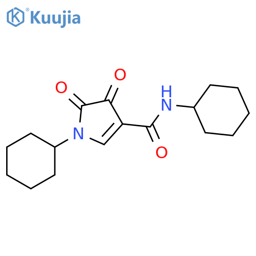 1H-Pyrrole-3-carboxamide, N,1-dicyclohexyl-4,5-dihydro-4,5-dioxo- structure