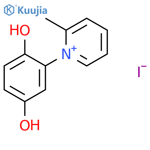 Pyridinium, 1-(2,5-dihydroxyphenyl)-2-methyl-, iodide structure