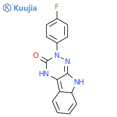 3H-1,2,4-Triazino[6,5-b]indol-3-one, 2-(4-fluorophenyl)-2,4-dihydro- structure