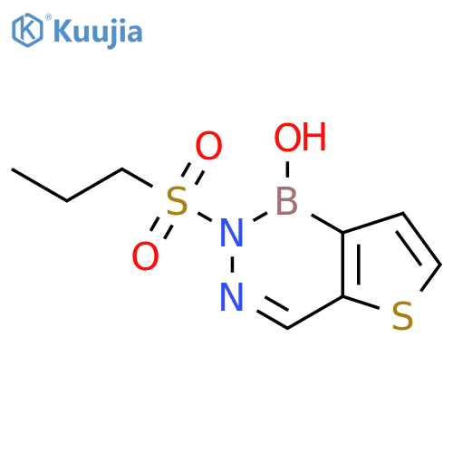 1-Hydroxy-2-propylsulfonylthieno[3,2-d]diazaborinine structure