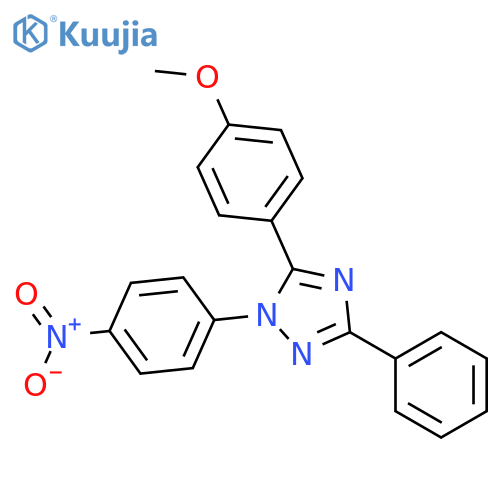 1H-1,2,4-Triazole, 5-(4-methoxyphenyl)-1-(4-nitrophenyl)-3-phenyl- structure