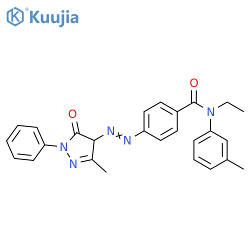 Benzamide, 4-[2-(4,5-dihydro-3-methyl-5-oxo-1-phenyl-1H-pyrazol-4-yl)diazenyl]-N-ethyl-N-(3-methylphenyl)- structure