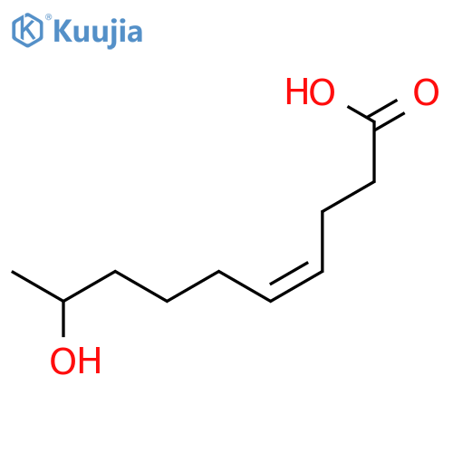 4-Decenoic acid, 9-hydroxy-, (Z)- structure