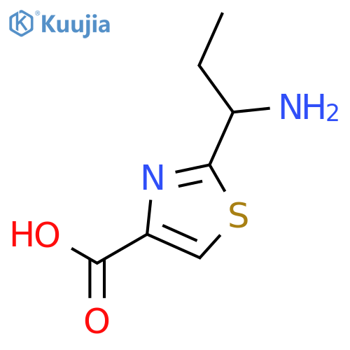 2-(1-aminopropyl)-1,3-thiazole-4-carboxylic acid structure