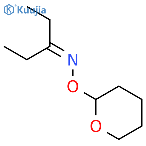 3-Pentanone, O-(tetrahydro-2H-pyran-2-yl)oxime structure