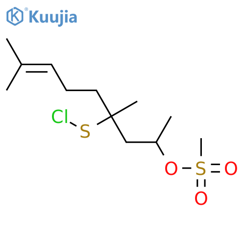 7-Nonene-4-sulfenyl chloride, 4,8-dimethyl-2-[(methylsulfonyl)oxy]- structure