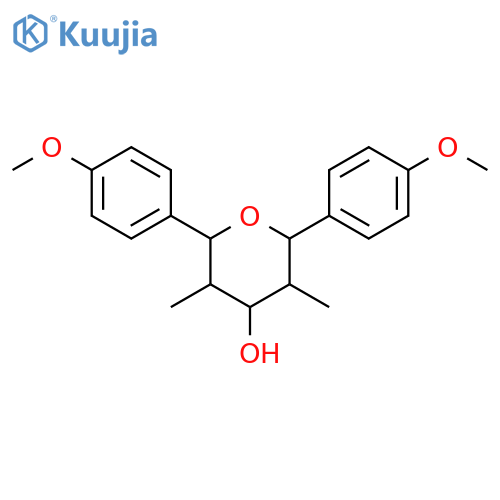 2H-PYRAN-4-OL, TETRAHYDRO-2,6-BIS(4-METHOXYPHENYL)-3,5-DIMETHYL- structure