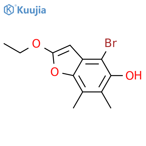 5-BENZOFURANOL, 4-BROMO-2-ETHOXY-6,7-DIMETHYL- structure