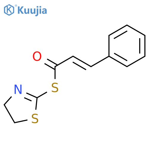 2-PROPENETHIOIC ACID, 3-PHENYL-, S-(4,5-DIHYDRO-2-THIAZOLYL) ESTER, (E)- structure