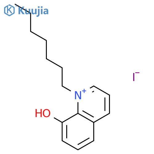 Quinolinium, 1-heptyl-8-hydroxy-, iodide structure