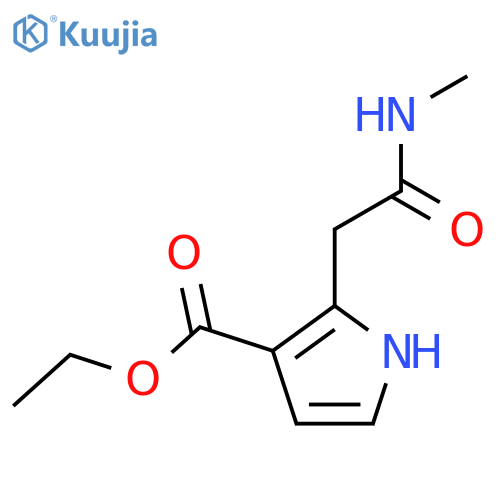 1H-Pyrrole-3-carboxylicacid, 2-[2-(methylamino)-2-oxoethyl]-, ethyl ester structure