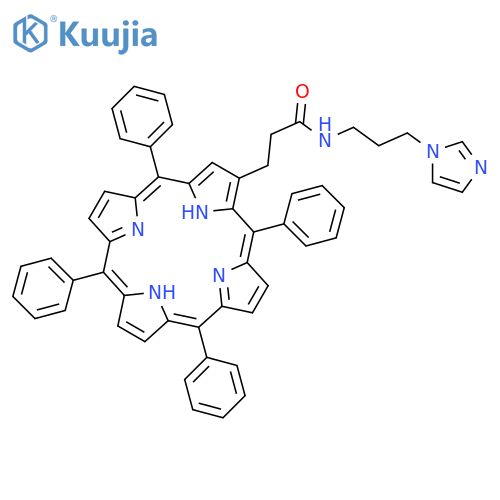 21H,23H-Porphine-2-propanamide, N-[3-(1H-imidazol-1-yl)propyl]-5,10,15,20-tetraphenyl- structure