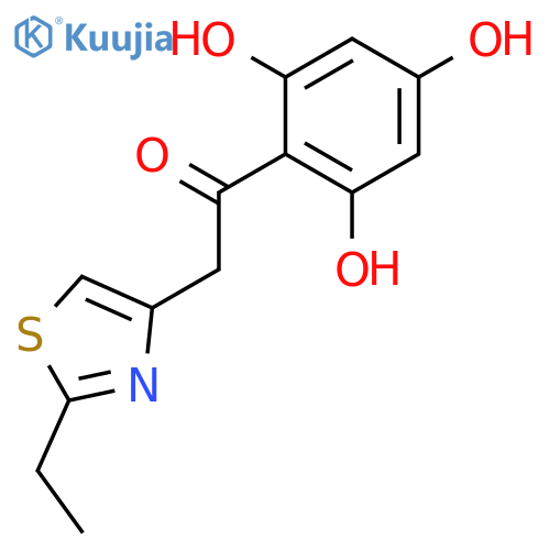 Ethanone, 2-(2-ethyl-4-thiazolyl)-1-(2,4,6-trihydroxyphenyl)- structure