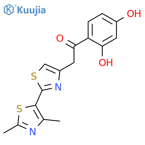 ETHANONE, 1-(2,4-DIHYDROXYPHENYL)-2-(2',4'-DIMETHYL[2,5'-BITHIAZOL]-4-YL)- structure