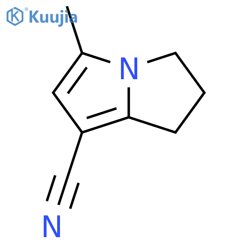 2,3-dihydro-5-methyl-1H-Pyrrolizine-7-carbonitrile structure