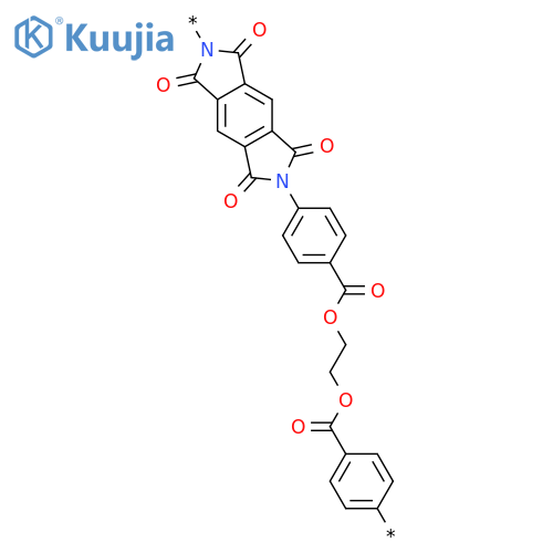 Poly[(5,7-dihydro-1,3,5,7-tetraoxobenzo[1,2-c:4,5-c']dipyrrole-2,6(1H,3H)-diyl)-1,4-phenylenecarbonyloxy-1,2-ethanediyloxycarbonyl-1,4-phenylene] structure