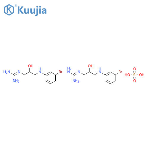 2-{3-[(3-bromophenyl)amino]-2-hydroxypropyl}guanidine sulfate (2:1) (salt) structure