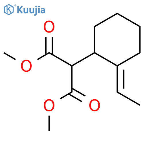 Propanedioic acid, (2-ethylidenecyclohexyl)-, dimethyl ester structure