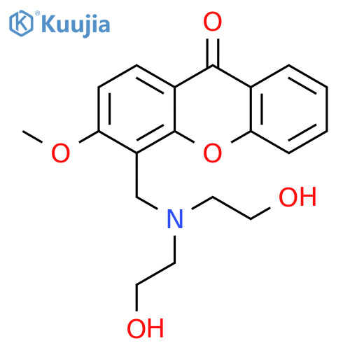 9H-Xanthen-9-one, 4-[[bis(2-hydroxyethyl)amino]methyl]-3-methoxy- structure