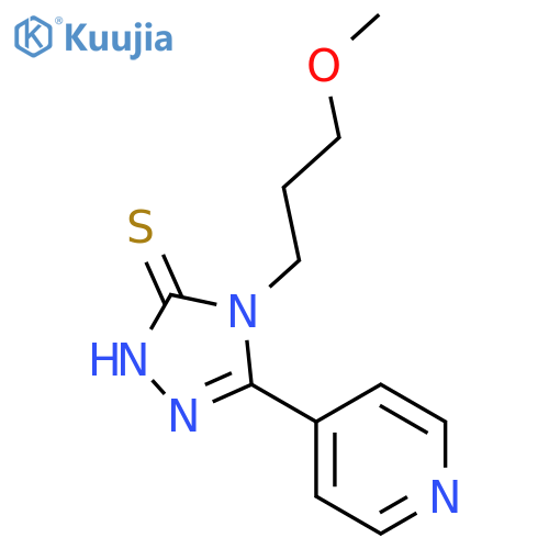 4-(3-Methoxy-propyl)-5-pyridin-4-yl-2,4-dihydro-[1,2,4]triazole-3-thione structure