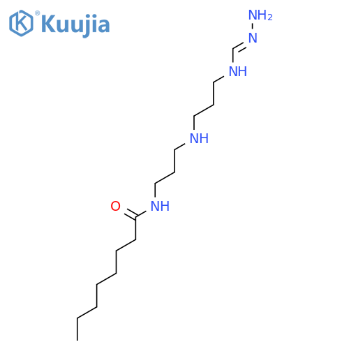 OCTANAMIDE, N-[3-[[3-[(AMINOIMINOMETHYL)AMINO]PROPYL]AMINO]PROPYL]- structure