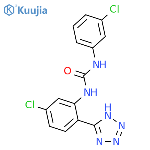 UREA, N-(3-CHLOROPHENYL)-N'-[5-CHLORO-2-(1H-TETRAZOL-5-YL)PHENYL]- structure