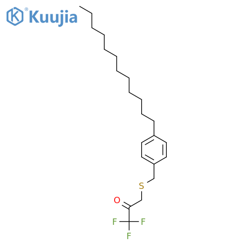 2-PROPANONE, 3-[[(4-DODECYLPHENYL)METHYL]THIO]-1,1,1-TRIFLUORO- structure