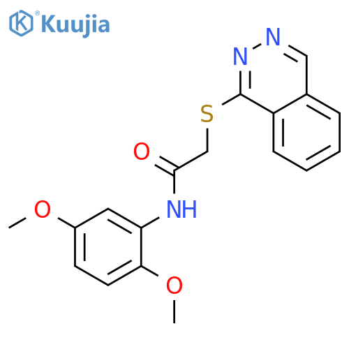 N-(2,5-Dimethoxy-phenyl)-2-(phthalazin-1-ylsulfanyl)-acetamide structure