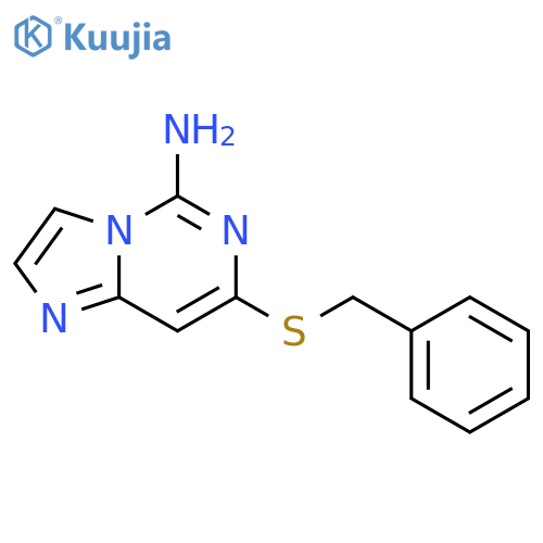 Imidazo[1,2-c]pyrimidin-5-amine, 7-[(phenylmethyl)thio]- structure