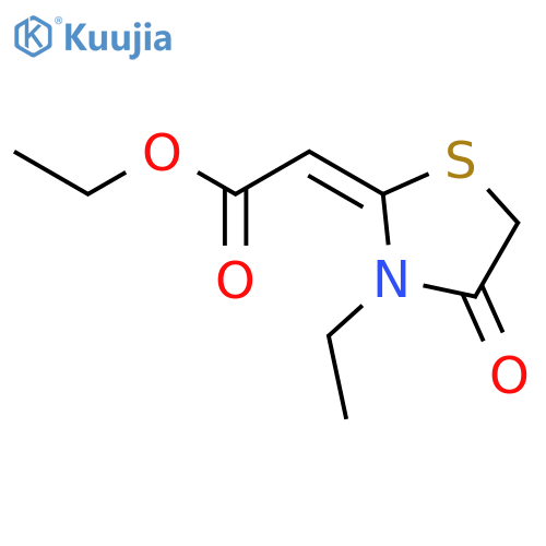 ACETIC ACID, (3-ETHYL-4-OXO-2-THIAZOLIDINYLIDENE)-, ETHYL ESTER, (Z)- structure