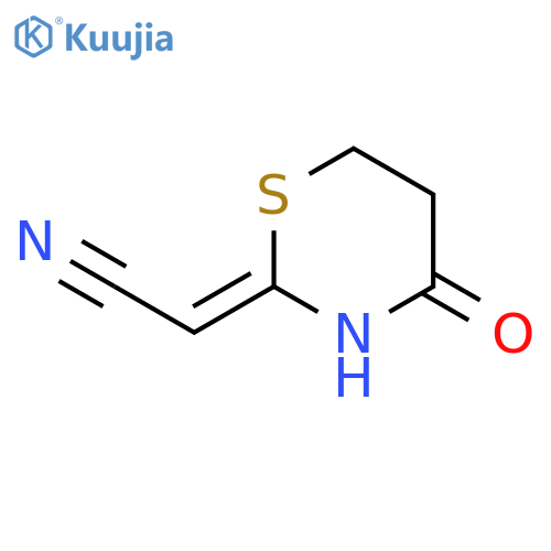 ACETONITRILE, (TETRAHYDRO-4-OXO-2H-1,3-THIAZIN-2-YLIDENE)-, (E)- structure