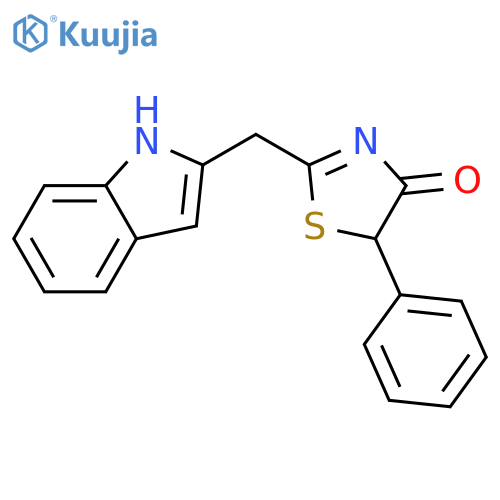 4(5H)-THIAZOLONE, 2-(1H-INDOL-2-YLMETHYL)-5-PHENYL- structure