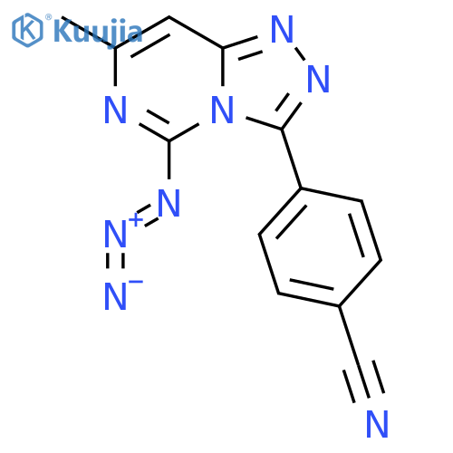 Benzonitrile, 4-(5-azido-7-methyl-1,2,4-triazolo[4,3-c]pyrimidin-3-yl)- structure