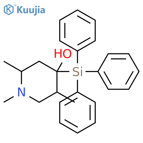 4-Piperidinol, 1,2,5-trimethyl-4-(triphenylsilyl)- structure