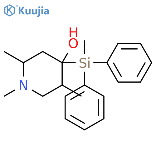 4-Piperidinol, 1,2,5-trimethyl-4-(methyldiphenylsilyl)- structure