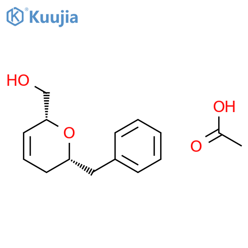2H-PYRAN-2-METHANOL, 5,6-DIHYDRO-6-(PHENYLMETHYL)-, ACETATE, (2R,6S)- structure