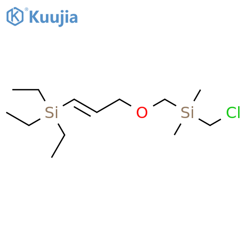SILANE, [3-[[(CHLOROMETHYL)DIMETHYLSILYL]METHOXY]-1-PROPENYL]TRIETHYL- structure