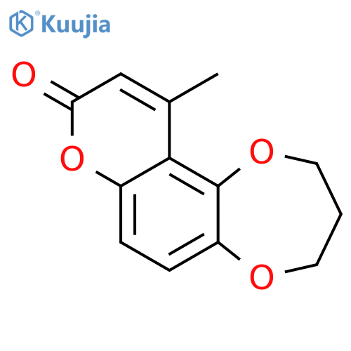 2H,9H-PYRANO[3,2-G]-1,5-BENZODIOXEPIN-9-ONE, 3,4-DIHYDRO-11-METHYL- structure