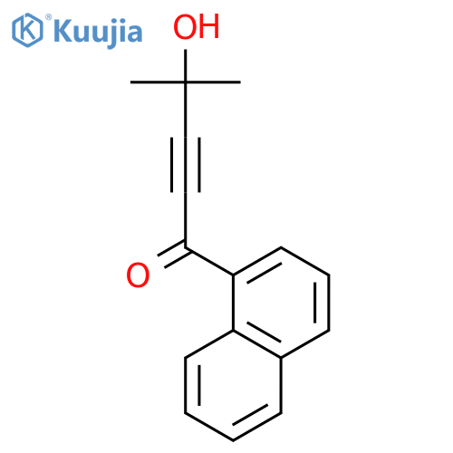 2-Pentyn-1-one, 4-hydroxy-4-methyl-1-(1-naphthalenyl)- structure
