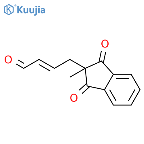 2-BUTENAL, 4-(2,3-DIHYDRO-2-METHYL-1,3-DIOXO-1H-INDEN-2-YL)-, (2E)- structure