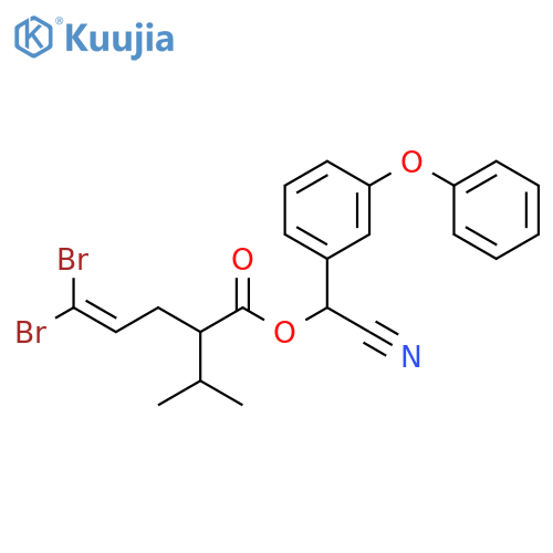 4-Pentenoic acid, 5,5-dibromo-2-(1-methylethyl)-, cyano(3-phenoxyphenyl)methyl ester structure