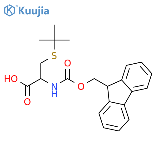 N-(((9H-Fluoren-9-yl)methoxy)carbonyl)-S-(tert-butyl)-L-cysteine structure