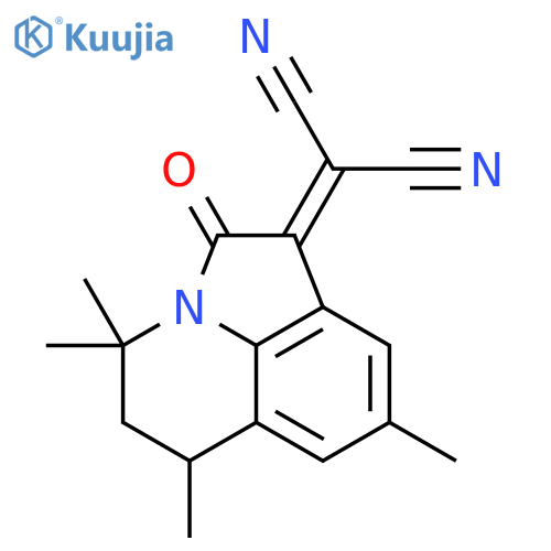 (4,4,6,8-Tetramethyl-2-oxo-5,6-dihydro-4H-pyrrolo3,2,1-ijquinolin-1(2H)-ylidene)malononitrile structure