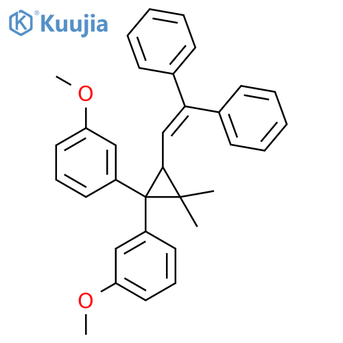 1-[3-(2,2-Diphenylethenyl)-1-(3-methoxyphenyl)-2,2-dimethylcyclopropyl]-3-methoxybenzene structure