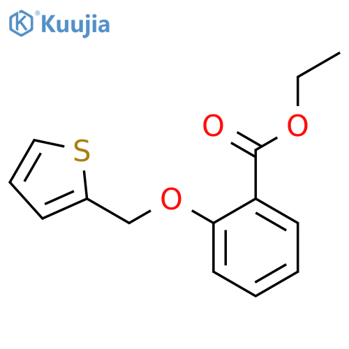 Benzoic acid, 2-(2-thienylmethoxy)-, ethyl ester structure