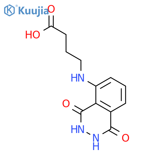 Butanoic acid, 4-[(1,2,3,4-tetrahydro-1,4-dioxo-5-phthalazinyl)amino]- structure