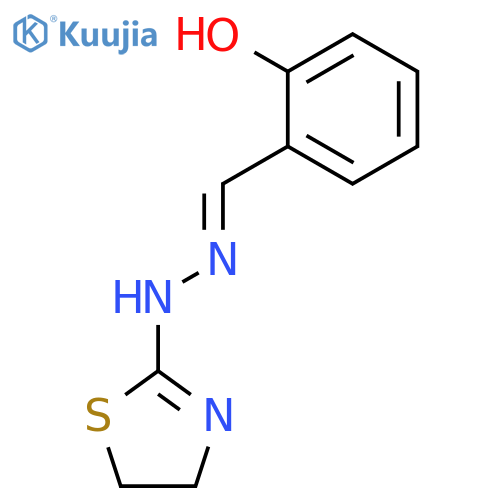 Benzaldehyde, 2-hydroxy-, (4,5-dihydro-2-thiazolyl)hydrazone structure