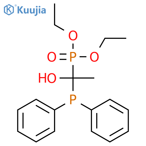 Phosphonic acid, [1-(diphenylphosphino)-1-hydroxyethyl]-, diethyl ester structure
